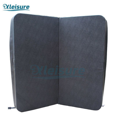 Specialist Rounded-corners Graphite Square Spa Insulation Cover Vinyl Hot Tub Spa Covers For Indoor Or Outdoor