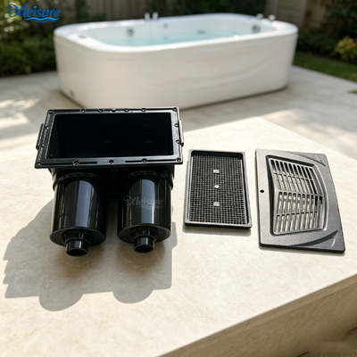 L2112 Dual Tank Square Grille ABS Spa Filter 20-50L Outdoor Hot Tub Water Filtration System Pool Factory Direct Supply
