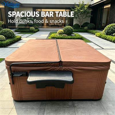 hot tub spa table with a huge drawer