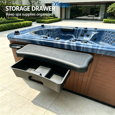 hot tub spa table with a huge drawer