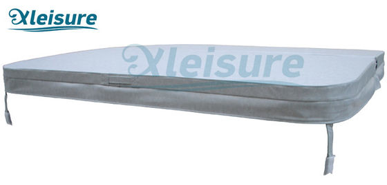 Light Grey Rectangle Spa Thermal Cover Vinyl Hot Tub Spa Covers For Wooden Hot Tub