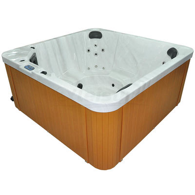6-Personen-Design, moderner quadratischer Outdoor-Whirlpool aus Acryl, preisgünstig mit praktischer Massagefunktion